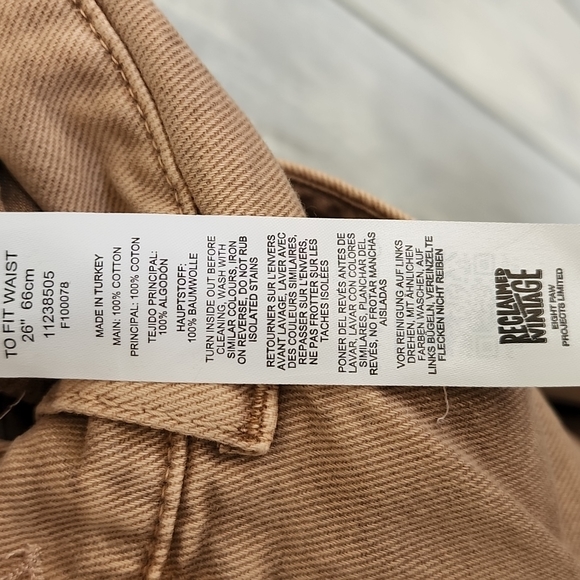 ASOS Reclaimed Vintage Inspired 90's Dad Jeans in Sand Wash W 26 NEW NWT - Picture 12 of 13